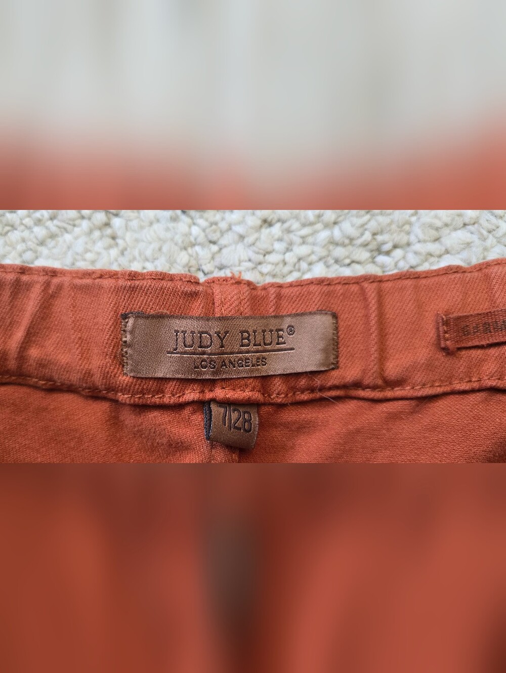 Judy Blue High Waist Double Cuff Jogger Orange Jeans 88911 Size 7/28 - Picture 6 of 8